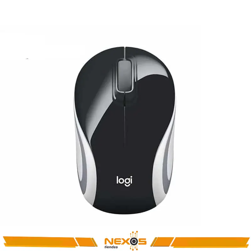MINI MOUSE INALÁMBRICO LOGITECH M187, 3 BOTONES, NEGRO,USB.