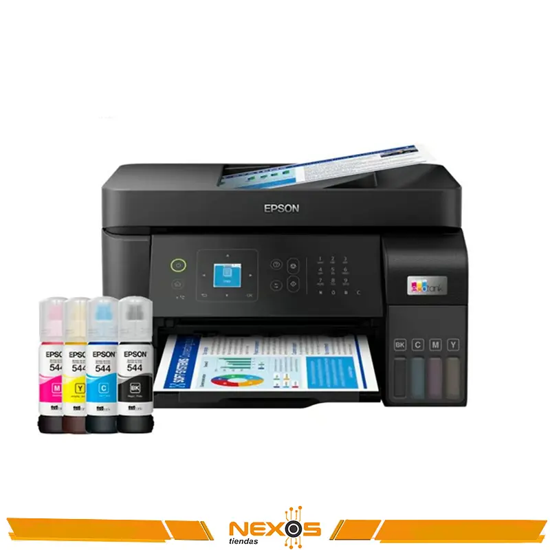IMPRESORA EPSON ECOTANK L5590 MULTIFUNCIONAL IMPRIME COPIA ESCANEA WIFI UNIDAD-ADF NEGRO Y COLORES
