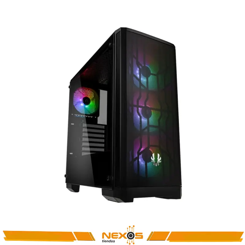 CASE BITFENIX NOVA MESH TG 4A RGB BLACK SIN FUENTE