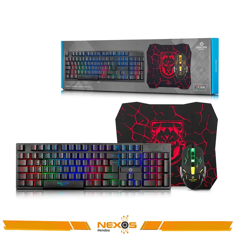 TECLADO ENKORE BRAVIO 4 GAMING KIT 4 EN 1