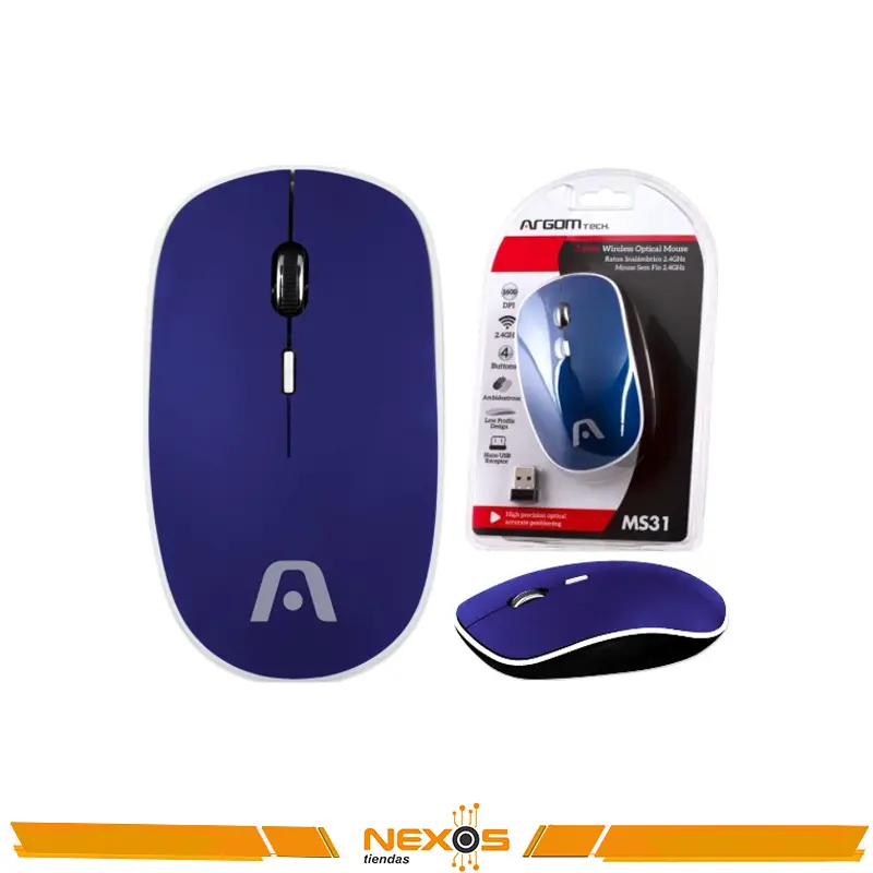 MOUSE ARGOMTECH MS31 OPTICO INALAMBRICO