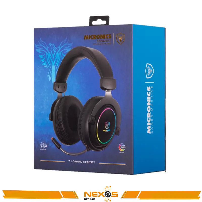 AURICULAR MICRONICS STINGRAY MIC HG821 7.1 GAMER USB RGB