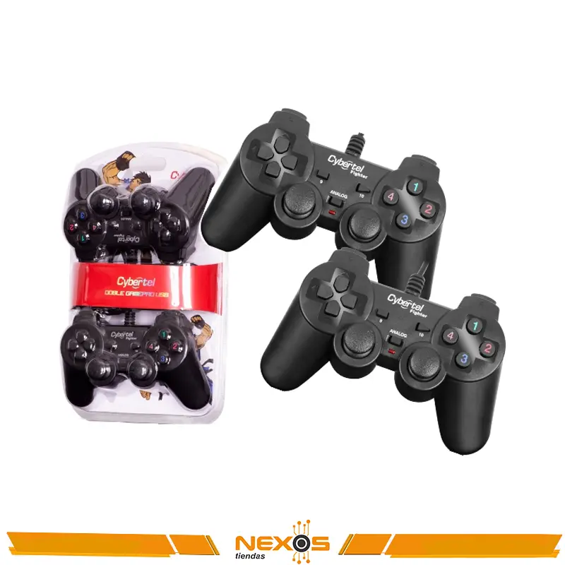 GAMEPAD CYBERTEL FIGHTER CYB G212 U-B X2 GAMEPADS USB NEGRO