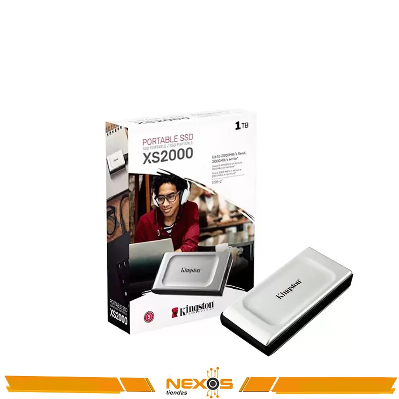 UNIDAD SOLIDA EXTERNO KINGSTON 1TB XS2000 PORTABLE SSD USB-C