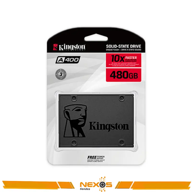 UNIDAD SOLIDA KINGSTON A400 480GB SATA III SSD 2.5" 6.0 GB/S 7MM