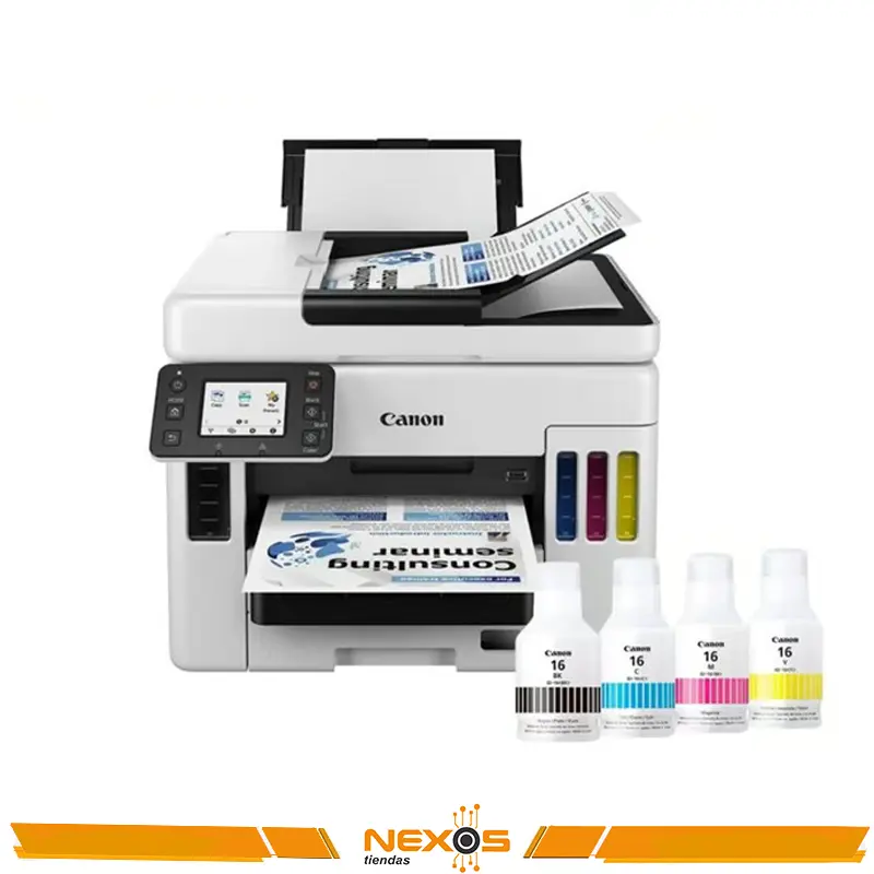 IMPRESORA CANON MAXIFY GX7010 MULTIFUNCIONAL IMPRIME, COPIA, ESCANEA, NEGRO Y COLORES, ADF/FAX/WIFI