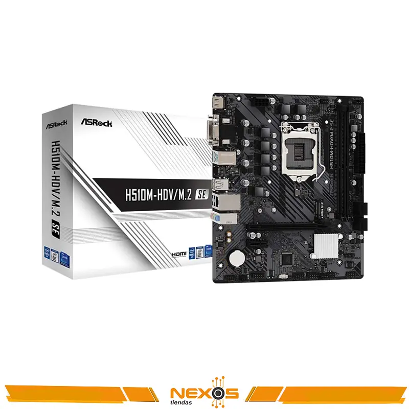 PLACA MADRE ASROCK H510M-HDV/M.2 CHIPSET INTEL H470, LGA1200, MATX