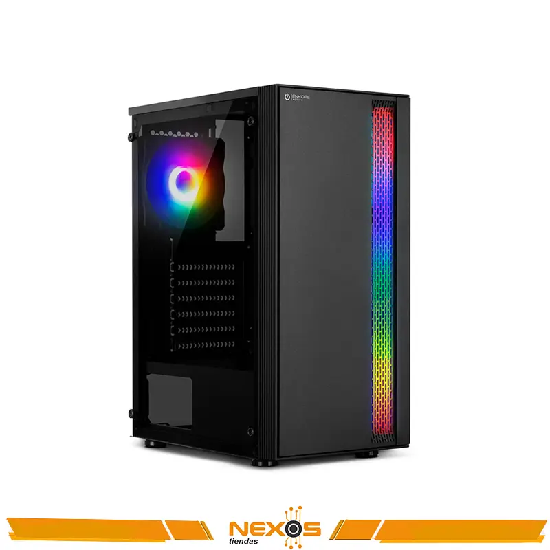 CASE ENKORE ACTIVE ENC 3000 NEGRO, 1 FAN 12CM RGB SIN FUENTE 