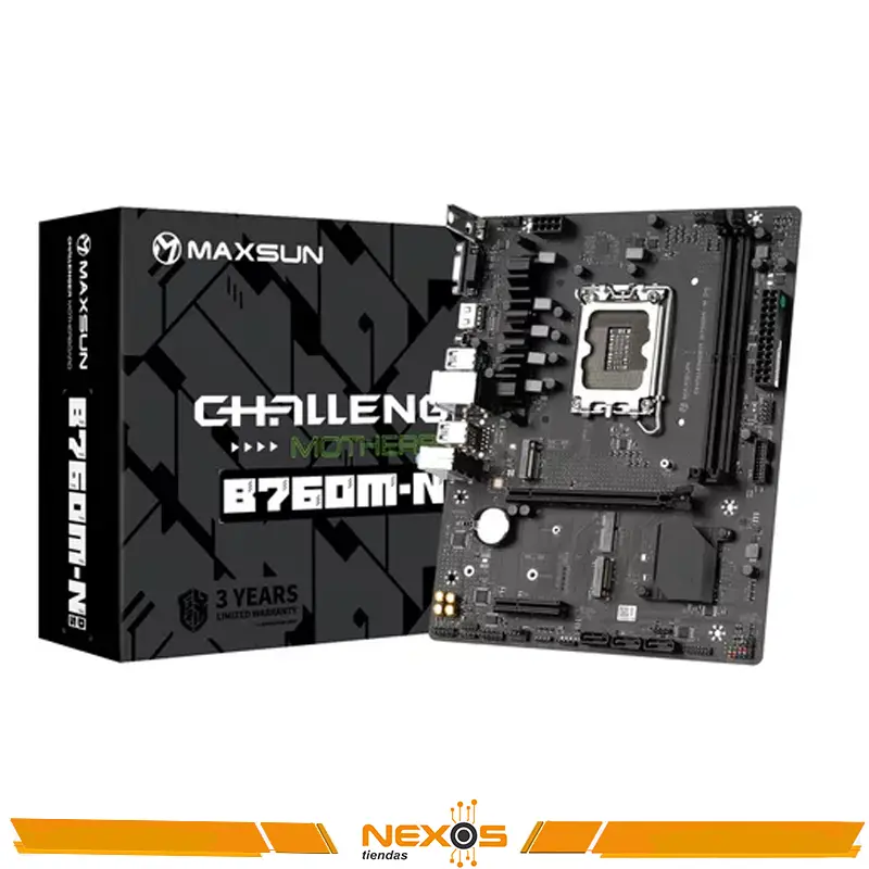 PLACA MADRE MAXSUN B760M-N D5 CHIPSET INTEL B760, LGA1700, MATX