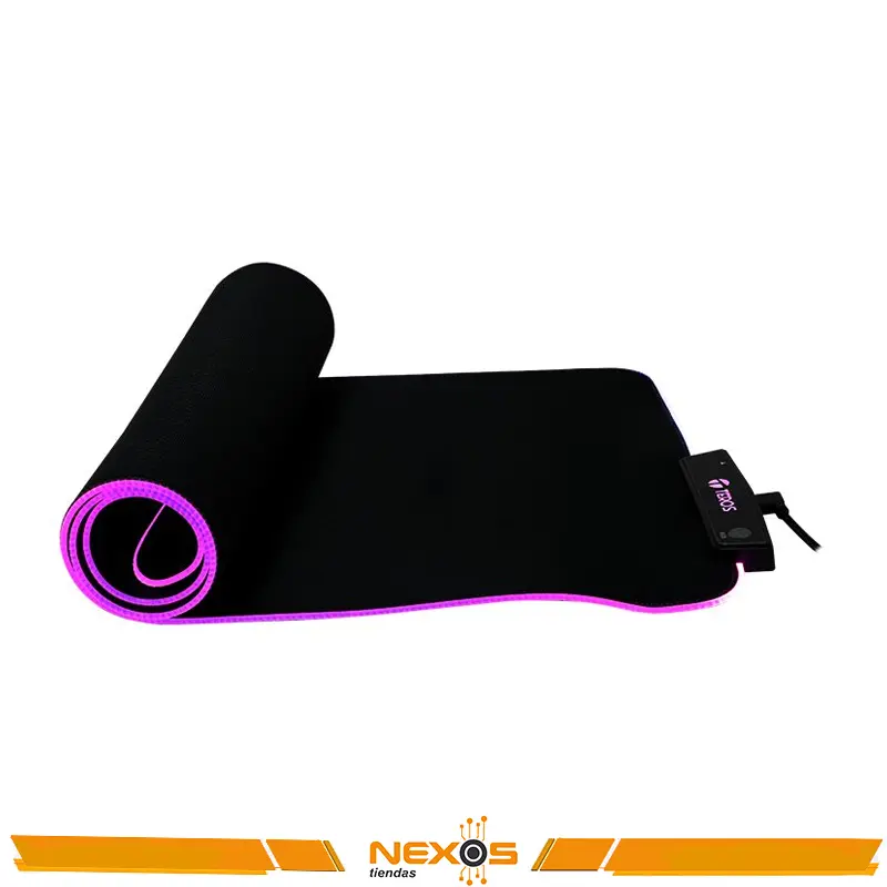 MOUSE PAD TEROS TE-3013G, RGB, USB A TIPO C, ACABADO ELEGANTE, NEGRO
