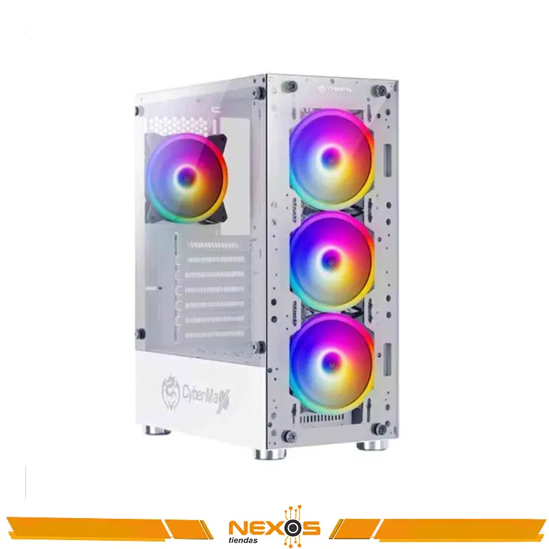 CASE CYBERTEL KILLER WHITE CBX5016 S/FUENTE PANEL DE VIDRIO LATERAL