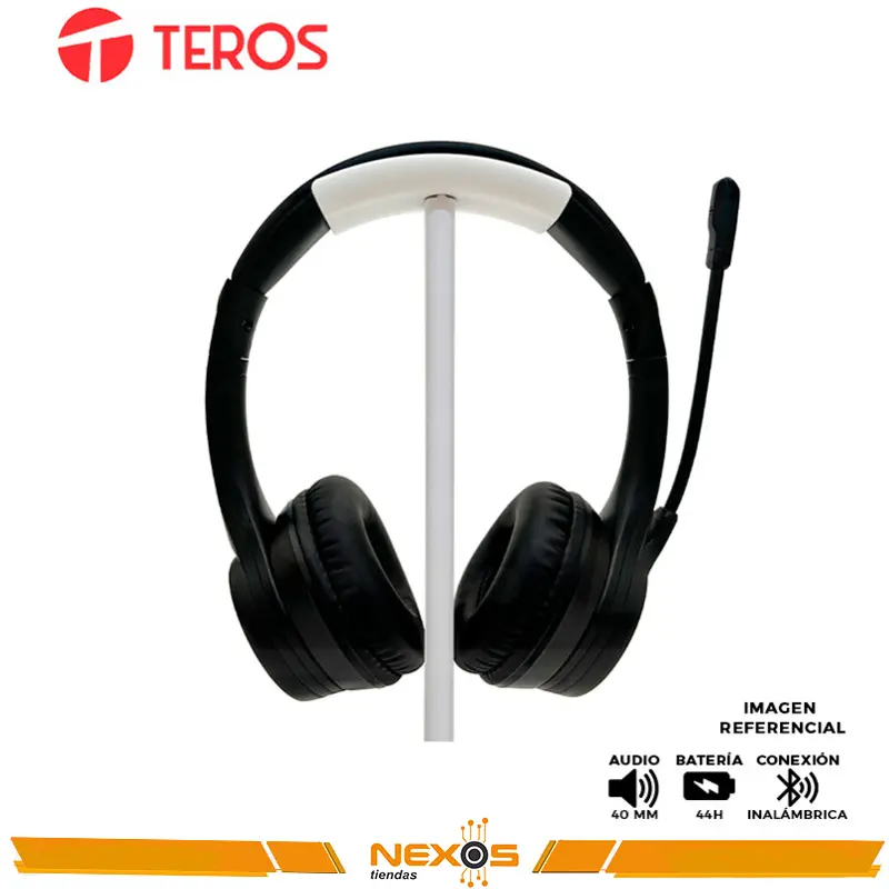 AUDÍFONO INALÁMBRICO TEROS TE-8035N (HEADSET), NEGRO