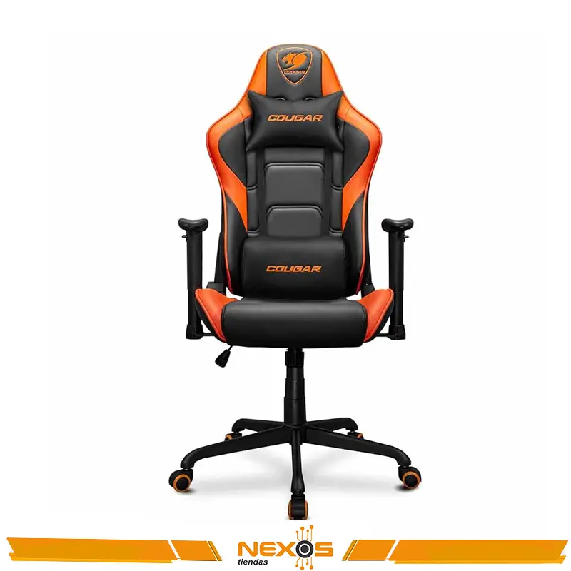 SILLA GAMER COUGAR ARMOR ELITE BLACK-ORANGE, SUPPORT 120KG, 2D 