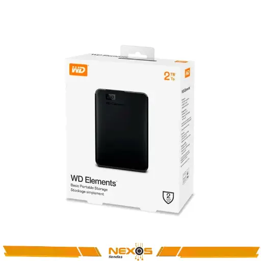 [1111111807] DISCO DURO EXTERNO WESTERN DIGITAL ELEMENTS PORTABLE, 2 TB, USB 3.0, NEGRO. 