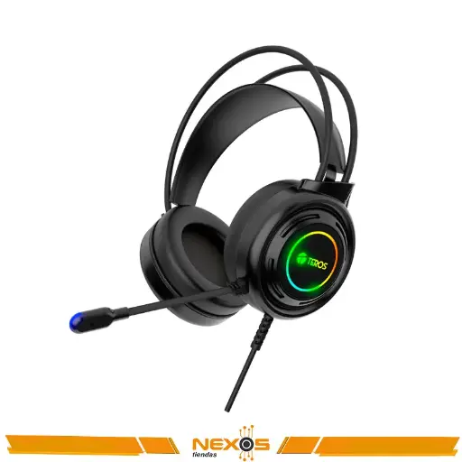 [1111112255] AURICULAR GAMING TEROS TE-8120N ESTEREO MICROFONO,USB, NEGRO.