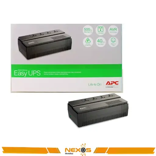 [1111113089] UPS APC BV500I-MS, LÍNEA INTERACTIVA, AVR, 500VA, 300W, 230VAC.