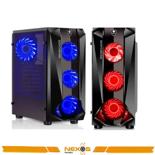 [1111113359] CASE MICRONICS RENEGADE FNT C8003 FANATIC LED ROJO Y/O AZUL
