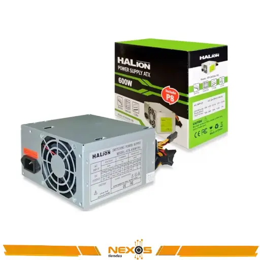 [1111113408] FUENTE DE PODER HALION ATX-600W P8