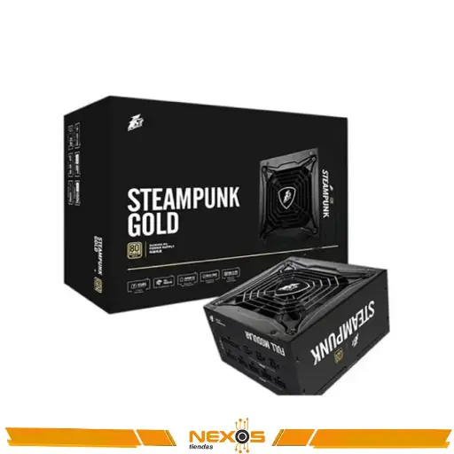 [1111113399] FUENTE DE PODER 1STPLAYER 850W (PS-850SP) STEAMPUNK ATX 80 GOLD MODULAR NEGRO