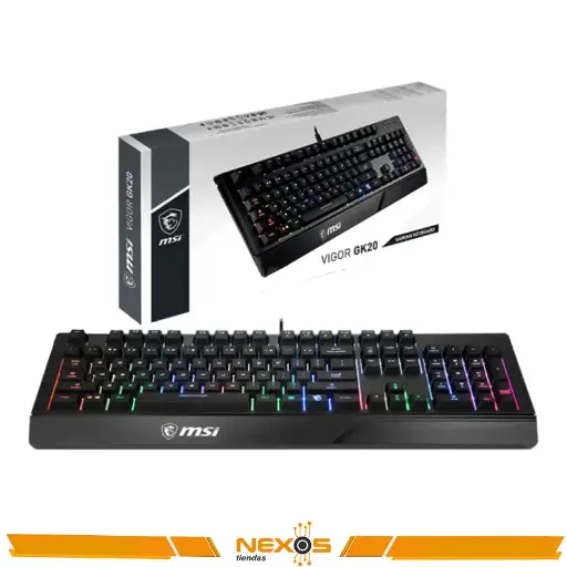 [1111113883] TECLADO MSI VIGOR GK20 GAMER NEGRO RGB
