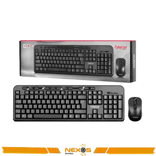 [1111113840] TECLADO CYBERTEL EBONY CYB T800 KIT TECLADO + MOUSE WIRELESS