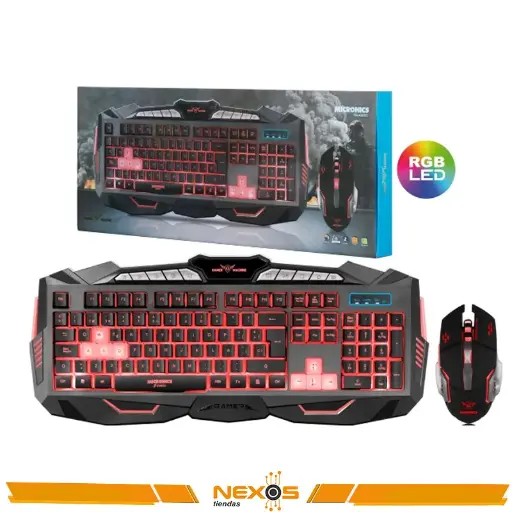 [1111113876] TECLADO MICRONICS FRANTIC MIC GT8001-8 KIT TECLADO + MOUSE GAMING RGB