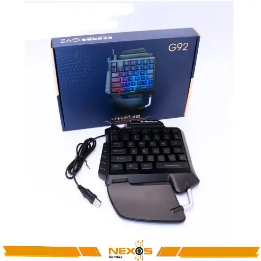 [1111113852] TECLADO G92 GAMER UNA SOLA MANO