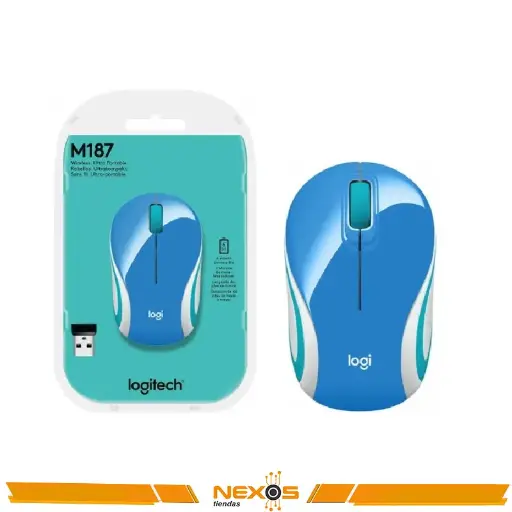 [1111113650] MOUSE LOGITECH M187 MINI INALAMBRICO AZUL