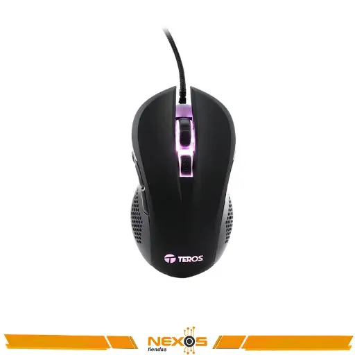 [1111113690] MOUSE TEROS TE-5164N OPTICO 6400 DPI RGB USB 7 BOTONES