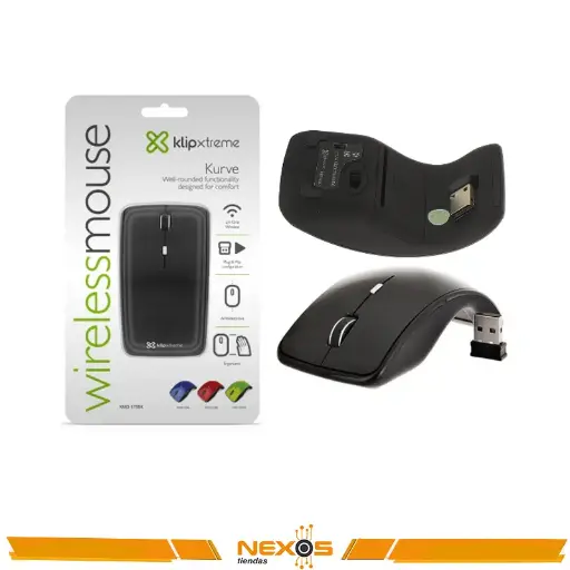 [1111113633] MOUSE KLIP XTREME KURVE KMO-375BK INALAMBRICO NEGRO