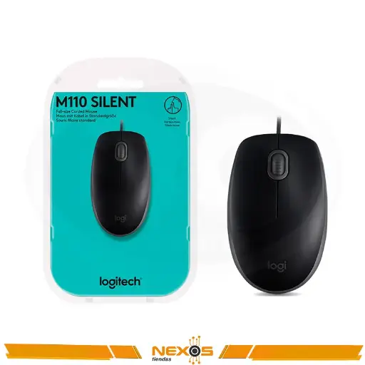 [1111113645] MOUSE LOGITECH M110 SILENT ALAMBRICO USB NEGRO (BLACK)