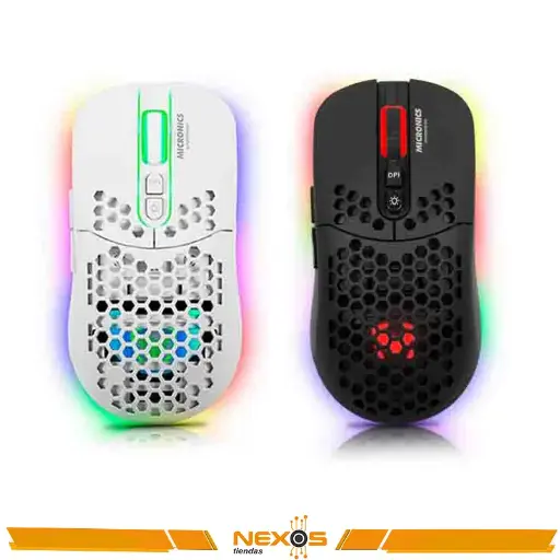 [1111113664] MOUSE MICRONICS WARRIOR RX - MIC GM828RX BLANCO/NEGRO