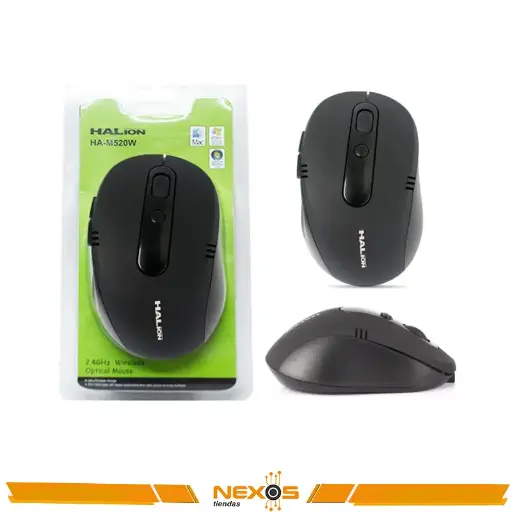 [1111113611] MOUSE HALION HA-M520W WIRELESS BATERIA RECARGABLE NEGRO