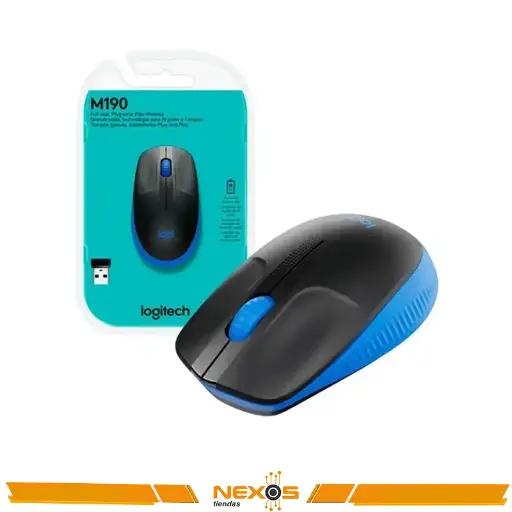 [1111113653] MOUSE LOGITECH M190 WIRELESS OPTICAL AZUL