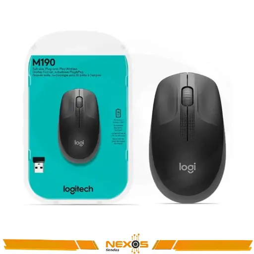 [1111113654] MOUSE LOGITECH M190 WIRELESS OPTICAL NEGRO