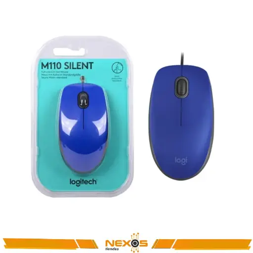 [1111113644] MOUSE LOGITECH M110 SILENT ALAMBRICO USB BLUE (AZUL)