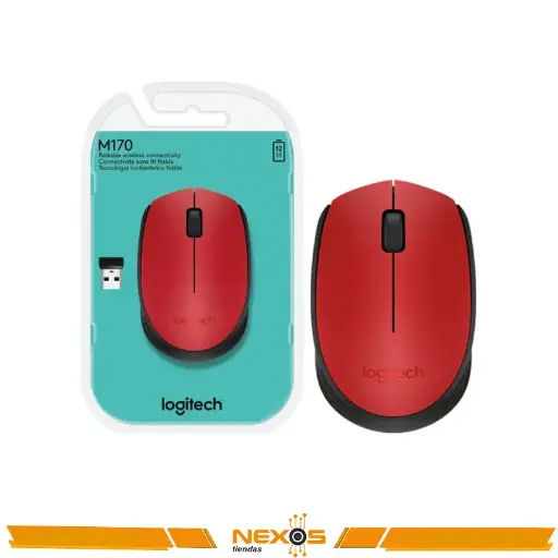 [1111113648] MOUSE LOGITECH M170 WIRELESS OPTICO ROJO