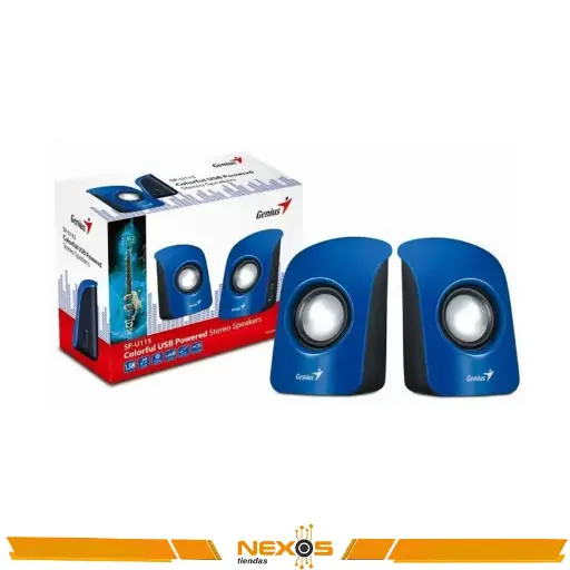 [1111113709] PARLANTE GENIUS SP-U115 1.5W ESTÉREO USB MULTICOLOR AZUL