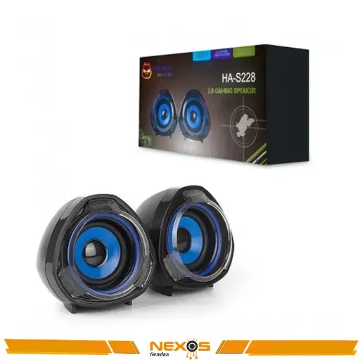 [1111113714] PARLANTE HALION HA-S228 GAMER USB AZUL