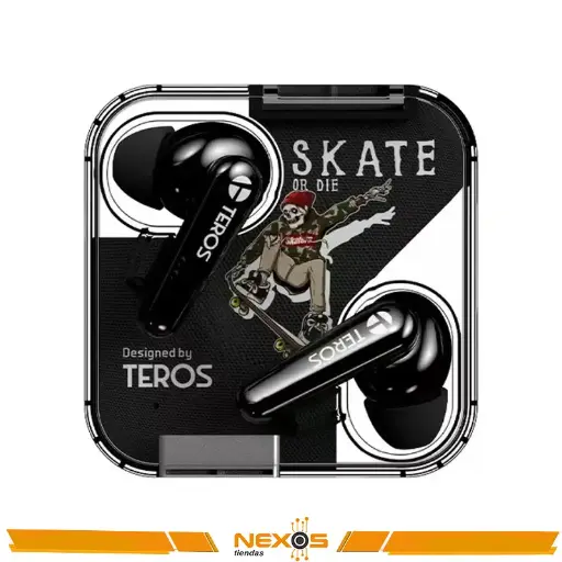 [1111113297] AUDIFONOS TEROS TE-8072N, BLUETOOTH, TWS, NEGRO