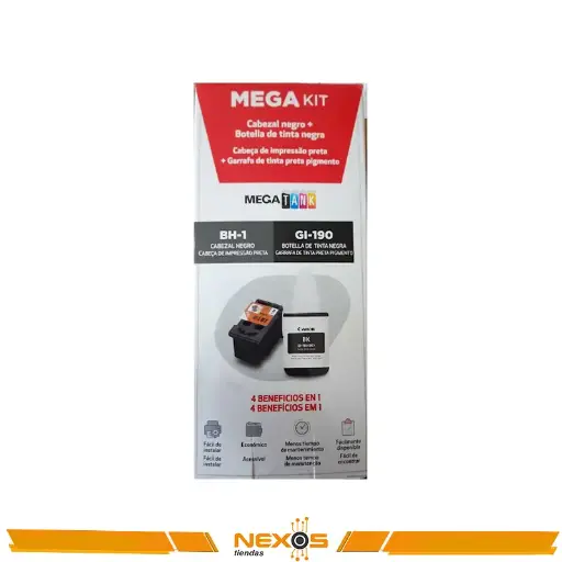 [1111113301] CABEZAL CANON NEGRO BH1+TINTA GL190 COMBO KIT