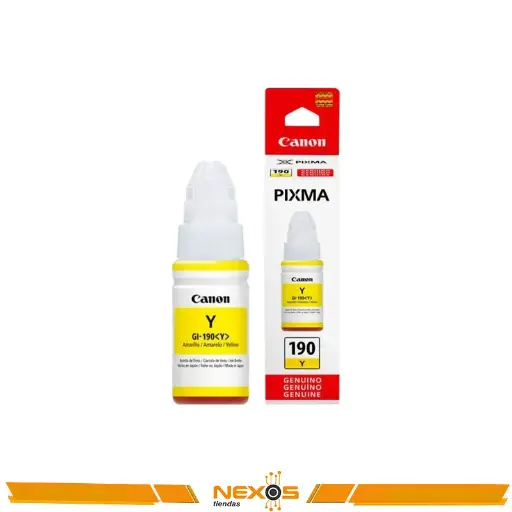 [1111113915] TINTA CANON GI-190 Y AMARILLO ORIGINAL 70ML