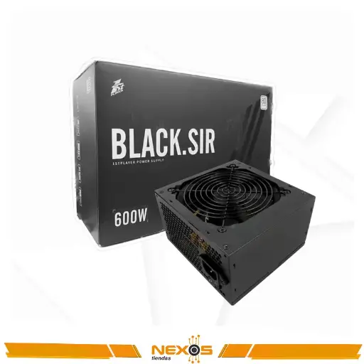 [1111113400] FUENTE DE PODER 1STPLAYER BLACK.SIR 6.0 PS-600BS 600W 80 PLUS EU