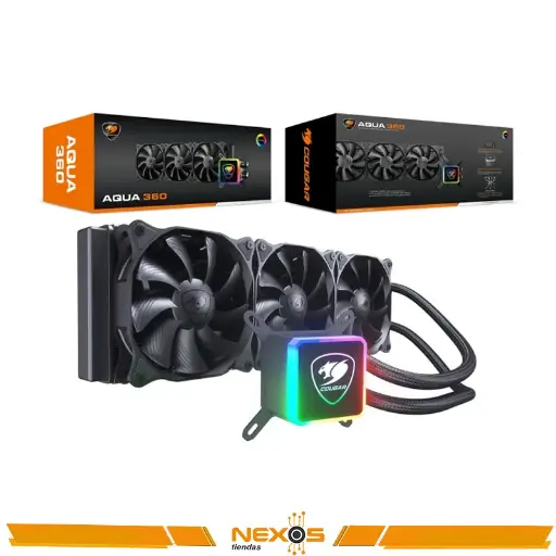 [1111113372] COOLER COUGAR AQUA 360 ENFRIAMIENTO LIQUIDO RGB