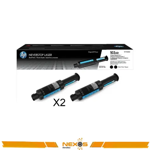 [1111113925] TONER HP NEVERSTOP LASER 103AD X2 TONERS NEGRO (W1103AD
