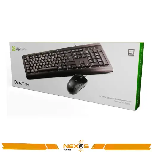[1111113867] TECLADO KLIP XTREME KCK-251S DESKMATE KIT DE TECLADO Y MOUSE