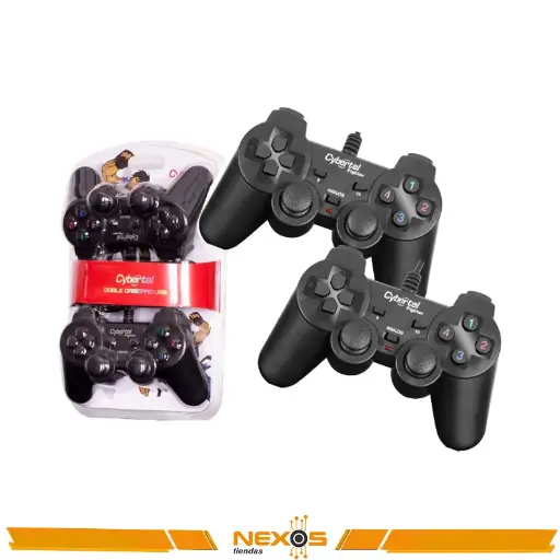 [1111113414] GAMEPAD CYBERTEL FIGHTER CYB G212 U-B X2 GAMEPADS USB NEGRO