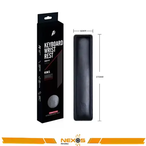 [1111113262] ALMOHADILLA DE DESCANSO 1STPLAYER KW1, TEJIDO CUERO PU, COLOR NEGRO 37CM x9cm