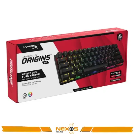 [111151885] TECLADO HYPERX ALLOY ORIGINS 60% | MECANICO | SW-RED | RGB
