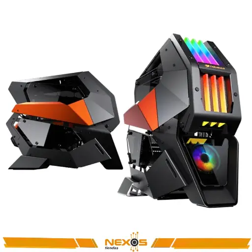 [111111420] CASE COUGAR CONQUER 2 FULL TOWER NEGRO CON NARANJA